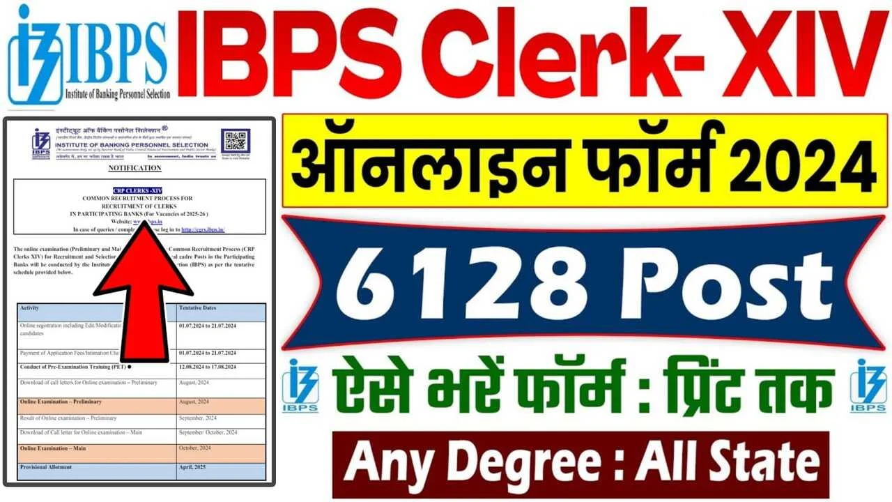 IBPS Clerk Vacancy 2024: IBPS ने निकाली 6128 पदों पर बम्पर भर्ती जल्द करे आवेदन और जाने पात्रता और योग्यता के बारे में पूरी जानकारी